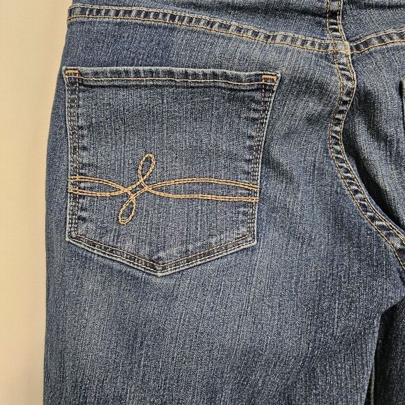 Levis Denizen Modern Pull On Cropped Jeans Womens Size 6 Wide Waistband Stretch - Picture 4 of 9